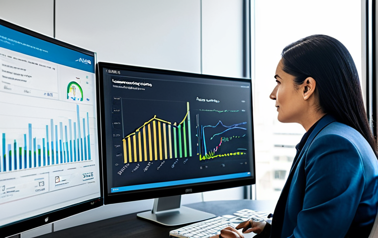 **
A professional marketing manager in a modern office setting, reviewing analytics dashboards on a large monitor, fully clothed in business casual attire, appropriate content, safe for work, perfect anatomy, natural proportions, well-lit, high-resolution photography. The scene conveys strategic thinking and data-driven decision-making, professional, modest, family-friendly.
**