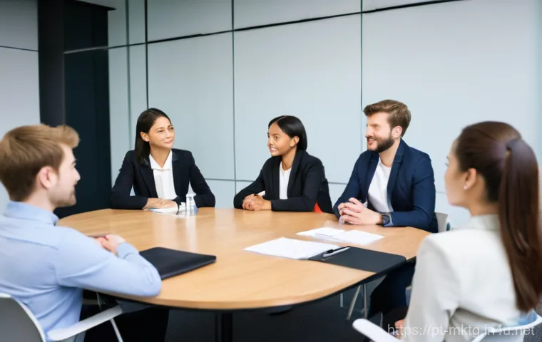 마케팅관리사 실기 시험에서 강조되는 프레젠테이션 스킬 - **Prompt:** A confident male speaker in his 40s, dressed in a sharp suit, stands poised at the cente...